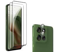 zZjoOoj Screen Protector for Motorola Moto G56 5G, Pack of 2 Tempered Glass Film, 2 Pieces Individual Metal Ring Camera Protection, Scratch-Resistant Protection, HD Screen Protector, and Bubble-Free