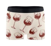 ZZKKO Men's Underwear Briefs Wine Alcoholic Drink Bottle Men's Boxer Briefs,Trunks Underwear for Men S-XXL