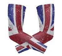 ZZKKO Retro British Flag Cooling Arm Sleeves Cover Uv Sun Protection for Men Women Running Golf Cycling Arm Warmer Sleeves 1 Pair