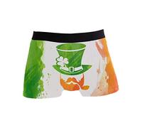 ZZKKO Workout Briefs Men's Underwear Briefs Irish Flag with Leprechaun Saint Patrick's Day Breathable Underwear Sport Men Brief Size M