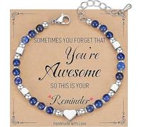 ZZLAY Personalized Fashion Heart - shaped Beaded Bracelet for Women - A Thoughtful Gift for Your Best Friends, Close Pals, Soulmates and Intimate Friends, M, Stainless Steel, no gemstone