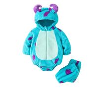 ZZLBUF Cute Animal Costume for Infant Baby Girl Boy Halloween Costume Fuzzy Warm Fall Winter Clothes Halloween Gifts (Blue, 18-24 Months)