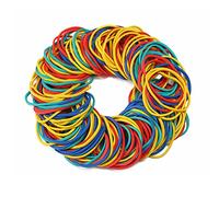 ZZLBZN 300Pcs Elastic Rubber Bands, Sturdy Thick & Stretchable Colored Bands, Natural Elastic Bands for School Home Office Supplies Industrial Crafts DIY Everyday Use 38mm