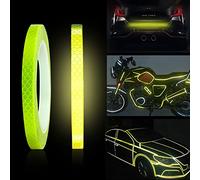 ZZLBZN Reflective Tape, Reflective Stickers Reflective Waterproof Tape Security Marking, Self Adhesive Reflective Safety Warning Tape for Vehicles Outdoor Clothing Bikes Helmets Yellow 8M