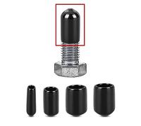 ZZLBZN Round Rubber End Caps - 40PCs Vinyl Flexible End Protectors Assortment Kit, Black, 3mm, 6mm, 9mm, 12mm
