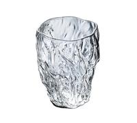 ZZlei2yu-12 Drinking Glasses Bark Pattern Embossed Glass Cup 9oz, Borosilicate Stemless Drinking for Water, Juice, Milk, Coffee