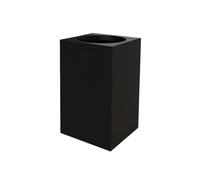 ZZlei2yu-12 Trash Can Minimalist Square Open-top Trash Can, Household Double-layer Garbage Container Bin for Home Office Garbage Container Bin(Black)