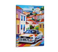 ZZLFLY Racing Car Art Poster for Audi Quattro Rally Sport Car Poster Decorative Painting Canvas Wall Posters And Art Picture Print Modern Family Bedroom Decor Posters 08x12inch(20x30cm)