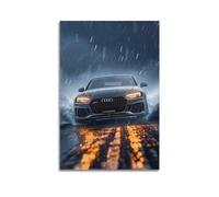 ZZLFLY Sport Car Art Poster for Au'di RS4 Avant Supercar Racing Car Poster Decorative Painting Canvas Wall Posters And Art Picture Print Modern Family Bedroom Decor Posters 12x18inch(30x45cm)