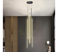 ZZLHY 12 Heads Dimmable Staircase Pendant Light Rotating Aluminum Chandeliers for Villa Hallway Adjustable Hanging Ceiling Fixture for Living Room Hotel Contemporary Hollow Ceiling Ligh