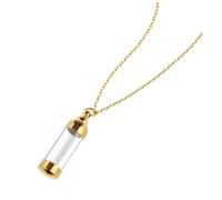 ZZLHY 2 Pcs Openable Necklace Pet Urns Men Jewelry Ashes Necklace for Women Pendants for Men Golden Glass