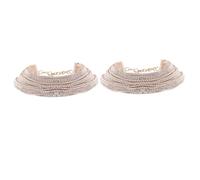 ZZLHY 2pcs Crystal Necklace Pendant Bib Necklace Tassels Pendant Fashion Jewelry Crystals Necklaces Golden