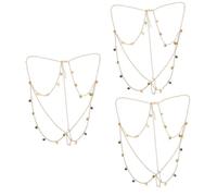 ZZLHY 3pcs Vintage Hair Accessories Chain The Chain Zinc Alloy Jewelry European Fashion Bride