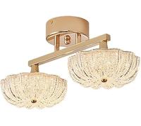 ZZLHY 4-Lights Minimalistden Flower Hallway Light Nordic Creativity Crystal Kitchen Island Ceiling Lamp Mid Century Dining Room Chandelier for Entryway Bedroom Aisle Stairs/2Lights