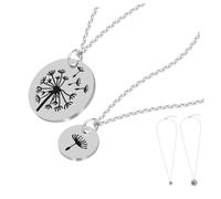 ZZLHY 4 Pcs Necklace Dandelion Pendant Mother Daughter Jewelry Miss Does Not Fade Sweater Chain