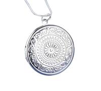 ZZLHY 925 Sterling Silver Heart Locket Necklace For Women, Heart Locket Pendant Necklace Classic Photo Frame Necklace, Picture Locket Necklace, Heart Locket Necklace That Holds Pictures