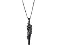 ZZLHY 925 Sterling Silver Hug Necklace For Women And Men, Hug Couple Necklace Classic Embrace Little People Charm Couple Pendant Necklace Punk Lovers' Hug, Hugs And Kisses Necklace