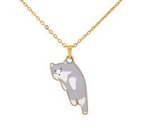 ZZLHY 925 Sterling Silver Matching Enamel Black Cat Necklace For Women, Black Cat Charm - Halloween Cat Necklace, Black Cat Jewelry, Black Cat Choker Necklace For Women Halloween Christmas