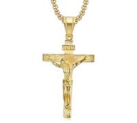 ZZLHY 925 Sterling Silver Religious Crucifix Necklace Men, Cross Necklace With Jesus On It - Vintage Crucifix Pendant For Men, Jesus Cross Necklace For Christmas Thanksgiving Gifts