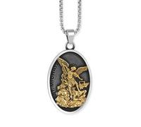 ZZLHY 925 Sterling Silver Saint Michael Necklace For Women And Men, Religion Michael Medallion Necklace, Faith Protection Chain Amulet, Michael Necklace, Saint Michael Pendant For Men