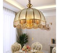 ZZLHY Brass Gold Pendant Mid Century Chandelier Suspension Lighting E27 Base Hanging Lamp The Glass Shade Home Decor,Ceiling Light