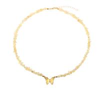 ZZLHY Butterfly Necklace For Women, Colorful Butterfly Quartzs Pendant Necklaces Natural Stone Amethysts Neckalce, Butterfly Choker Necklace, Pink Butterfly Necklace, Blue Butterfly Necklace