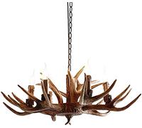 ZZLHY Chandelier, Vintage Style Resin Chandelier,Creative Glass Lights,Antique Living Room Decoration Lighting Resin/6Light
