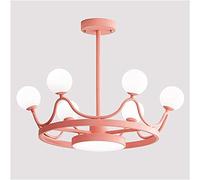 ZZLHY Chandeliers, Chandelier Creative Personality Children's Bedroom Cartoon Girl Princess Room Kindergarten Crown Art Eye Protection Light/White Light