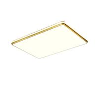 ZZLHY Chandeliers, Large Rectangle Lamp Golden Side Luminous Border Close to Fixture, 36W LED Energy Saving Ceiling Lighting Living Room Office Basement Lighting(Warm Light)