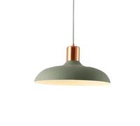 ZZLHY Chandeliers, Nordic Industrial Style Pendant Light, Colored Dome Lampshade, Adjustable Ceiling Lantern for Kitchen Island, Bar, Restaurant, Living Room(Green,40cm)