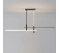 ZZLHY Creative 31W Pendant Lamp With Spotlight Dimmable Linear LED Chandelier Restaurant Suspension Luminaire Height Adjustable Hanging Light For Dining Room Bedroom