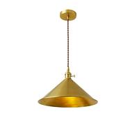ZZLHY Creative Nostalgia All Copper Pendant Light Long Line Hanging Lamp for Bedroom Bedside Kitchen Lights Industrial Art Vintage Loft Restaurant Bar Chandelier