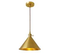 ZZLHY Creative Nostalgia All Copper Pendant Light Long Line Hanging Lamp for Bedroom Bedside Kitchen Lights Industrial Art Vintage Loft Restaurant Bar Chandelier