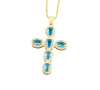 ZZLHY Crucifix Necklace For Women, Shiny Cubic Zirconia Cross, Exquisite Cross Pendant Necklace, Jesus Crucifix Necklace, Jesus Cross Necklace, Cross Necklace With Jesus