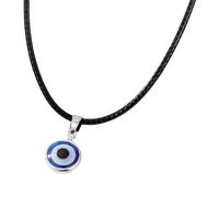 ZZLHY Evil Eye Necklace For Women And Girls, 925 Sterling Silver Deep Sea Blue Evil Eye Pendant Necklace Turkish Blue Eye Choker Glass, Evil Eye Necklace Gold, Evil Eye Necklace Silver
