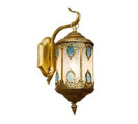 ZZLHY Gold Wall Sconce Boho Wall Light for Bedroom, Glass Shade Vintage Wall Lighting, Vanity Light Fixture Indoor Decor Lighting, Bathroom Living Room Hallway Wall Lamps