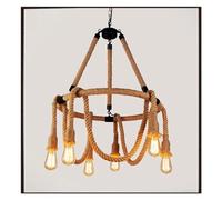 ZZLHY Hemp Rope Retro Lights VAintage Industrial Style Pendant Lamp Living Dining Room Bar Cafe Kitchen Hanging Lamps,Ceiling Light