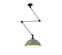 ZZLHY Industrial Fixture Swing Hanging Light Adjustable Long Arm Dome Lamp Kitchen Island Sink Mid Century Chandelier for Dining Room Table Restaurant Farmhouse/Green