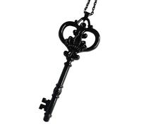 ZZLHY Key Necklace For Women And Men, 925 Sterling Silver Vintage Key Necklace, Key Necklaces For Women, Lock And Key Necklace, Skeleton Key Necklace, Heart Key Necklace