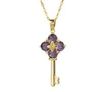 ZZLHY Key Necklace For Women, Heart Key Zircon Pendant Necklace, Key Necklaces For Women, Lock And Key Necklace, Skeleton Key Necklace, Heart Key Necklace, Key Gold Necklace, The Giving Keys