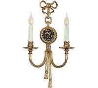ZZLHY Led Ceiling Pendant, European Light French Retro Court Lights Indoor Fixture All-Copper Bow Candlestick Shape Lamp E14 Base Wall Lighting,Foyer