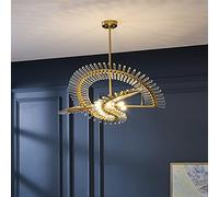 ZZLHY Luxury Crystal Glass Chandelier Dining Living Room Postmodern Hanging Fixture Gold Bedroom Restaurant Designer Lamp,for Various Rooms