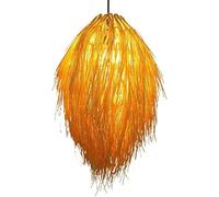 ZZLHY Natural Rattan Handwoven Chandelier Pastoral Weave Cane Pendant Southeast Asian Decor Hanging Lamp Irregular Coastal Suspension Lights Fixtures,Ceiling Light