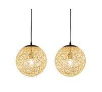 ZZLHY Natural Rattan Pendant Handmade Woven Lantern Chandelier Lamp Shade, Beige Hanging Ceiling Light for Kitchen Island Dining Living Room Restaurant (20x20cm) Present
