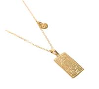 ZZLHY Necklaces For Women And Girls, Vintage12 Constellations Necklaces Sign Square Pendant Necklace, Saturn Necklace, Gemini Aries Pisces Virgo Scorpio Zebra Necklace