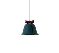 ZZLHY Nordic Glass Lights Kids Bowknot Bell Shade Large Cute Ceiling Hanging Light Fixture Cream White Red Pink Chandelier for Girls Bedroom Dining Room Kitchen Island Restaur/Blue+