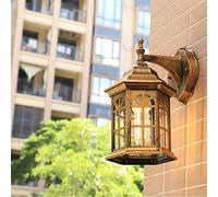 ZZLHY Outdoor Wall Sconce Lighting Fixture Waterproof Wall Porch Lantern, Exterior Wall Mount Light with Clear Glass Shade, European E27 Garden Wall Lamps for Entryway Doorway