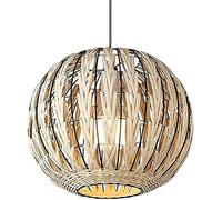ZZLHY Southeast Asia Room Light Rural Farmhouse Hand Woven Wicker Basket Kitchen Island Hanging Lamp Japanese Retro Style Natural Rattan Dining Table Chandelier for Living Room/Natur