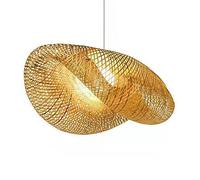 ZZLHY Unisex watch winder Bohemian Chandelier Farmhouse Hanging Lighting Boho Rattan Hand Woven Pendant Light Double Layer Bird Nest Lampshade for Dining Table Bar Cafe Living Room(with No)