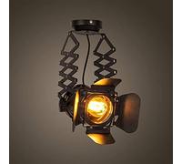 ZZLHY Vintage Industry Fixture Creativity Adjustable Iron Retro Ceiling Lamp Cafe Clothing Bar Art Decoration Restaurant Kitchen Applique